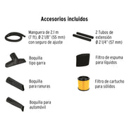 Aspiradora de sólidos y líquidos, 12 gal, plástica, TRUPER