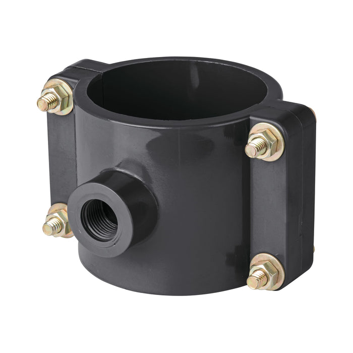 Abrazadera para toma domiciliaria PP 3' x 1/2', FOSET