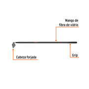 Azadón jardinero, mango fibra de vidrio de 60', TRUPER