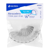 Bolsa c/10 abrazaderas tipo uña 1/2' p/tubo pared delgada