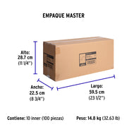 Bolsa c/10 abrazaderas tipo uña 1' p/tubo pared delgada