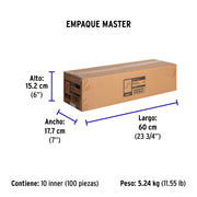 Bolsa c/10 abrazaderas tipo uña 3/8' p/tubo pared delgada