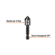 Avellanador HSS cambio rápido 1/2', TRUPER