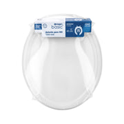 Asiento redondo ligero para WC, abierto, blanco, BASIC