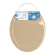 Asiento redondo ligero para WC, abierto, beige, BASIC