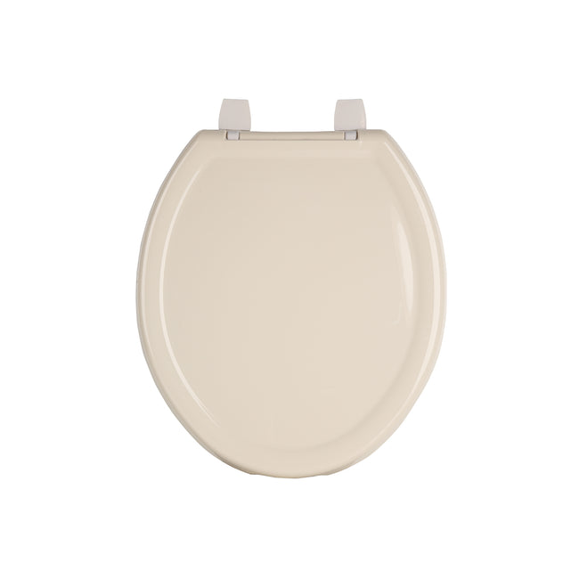 Asiento redondo ligero para WC, abierto, hueso, BASIC