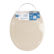 Asiento redondo ligero para WC, abierto, hueso, BASIC