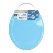 Asiento redondo ligero para WC, abierto, azul, BASIC