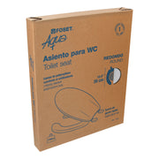 Asiento redondo para WC, abierto, blanco, AQUA