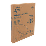 Asiento redondo para WC, abierto, beige, AQUA
