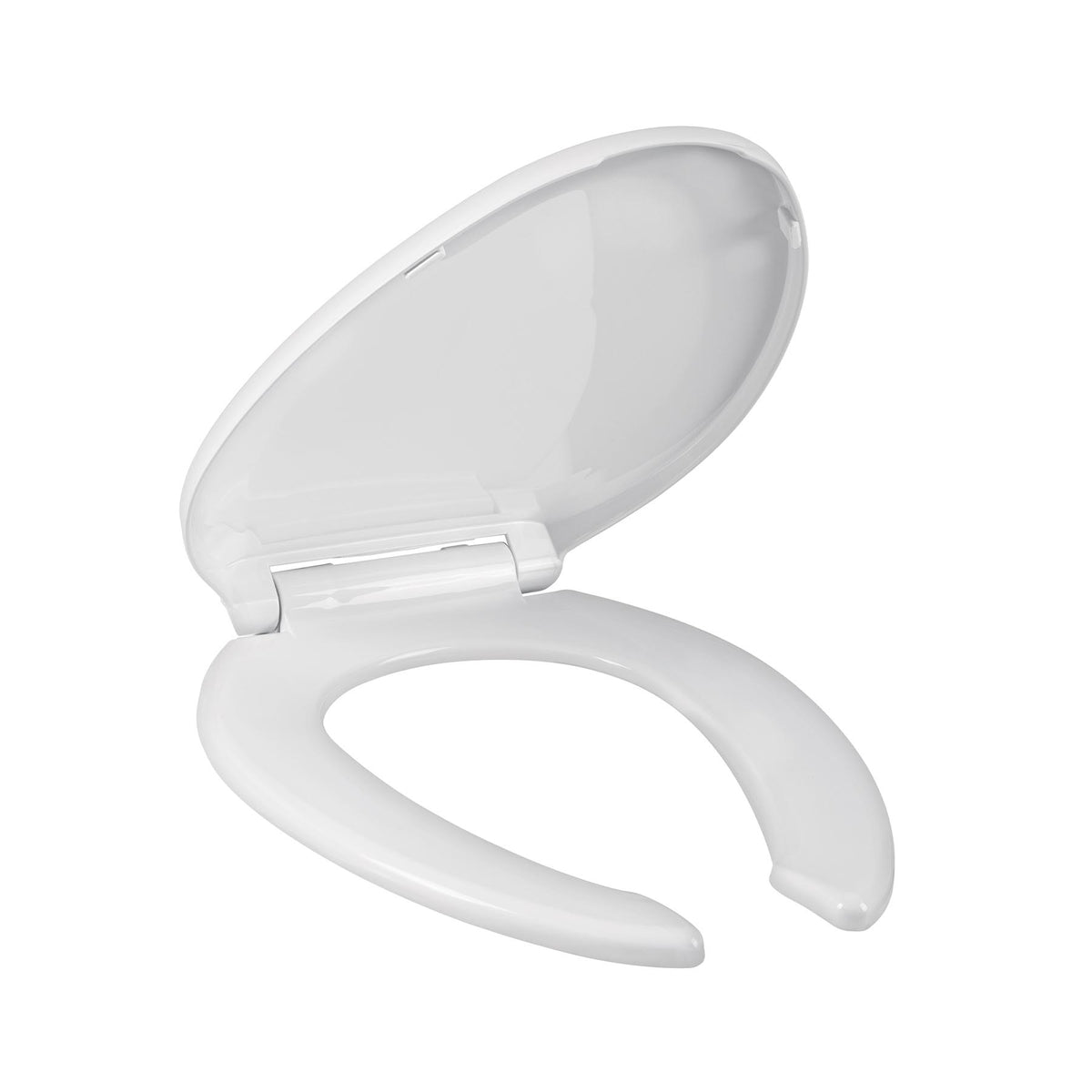 Asiento alargado para WC,cierre lento,abierto,blanco,ELEMENT
