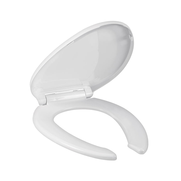 Asiento alargado para WC,cierre lento,abierto,blanco,ELEMENT