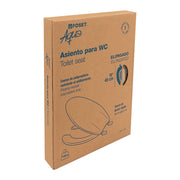 Asiento alargado para WC, abierto, beige, AQUA