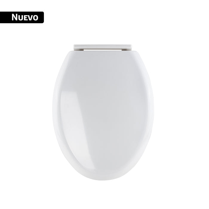 Asiento p/WC one piece, cierre lento, cerrado, blanco, AQUA