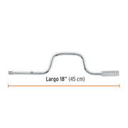 Mango cuadro 1/2' berbiquí, largo 18', TRUPER