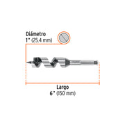 Broca auger tipo berbiquí 1' X 6', TRUPER