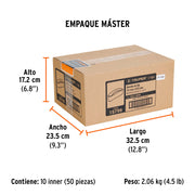 1 banda de lija 3 x 21' óxido de aluminio grano 80, 5 pzs