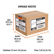 1 banda de lija 4 x 24' óxido de aluminio grano 50, 5 pzs