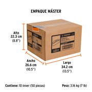 1 banda de lija 4 x 24' óxido de aluminio grano 60, 5 pzs
