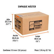 1 banda de lija 4 x 24', carburo de silicio grano 60, 5 pzs