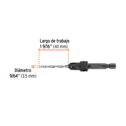 Broca avellanadora #6 para madera, 9/64', TRUPER
