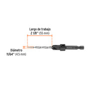 Broca avellanadora #8 para madera, 11/64', TRUPER