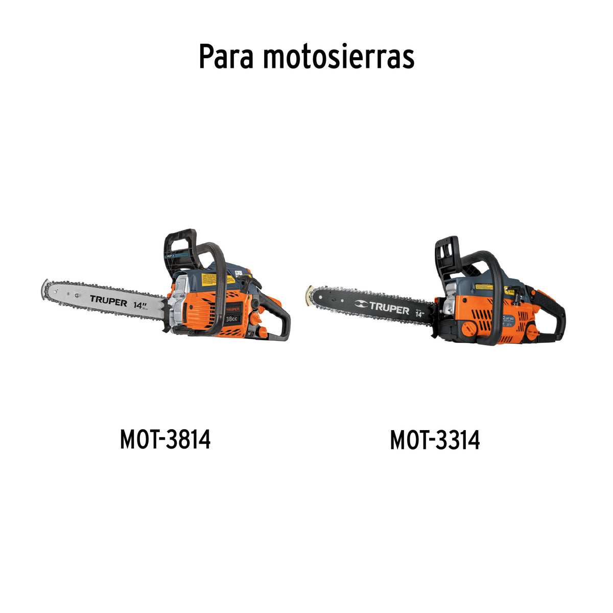 Barra de repuesto 14' p/motosierra a gasolina 33/38cc