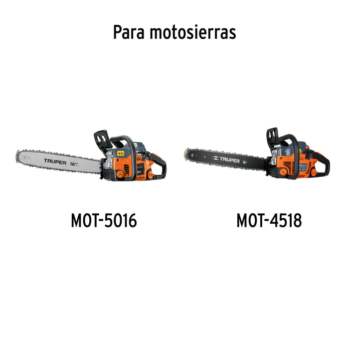 Barra de repuesto 18' p/motosierra a gasolina 40/50cc