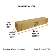 Barra extensible de 1.3 a 2.1 m reflejante para conos