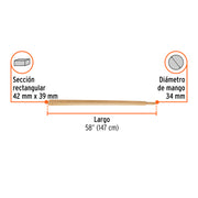 Bastidor madera 39 x 42mm para carretillas 1 llanta TRUPER