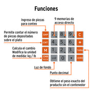 Báscula electrónica multifunciones 20 kg, TRUPER