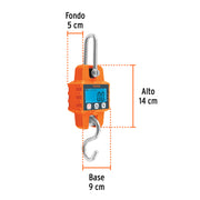 Báscula electrónica colgante, de pilas, 300 kg, TRUPER
