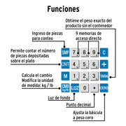 Báscula electrónica multifunciones 30 kg, PRETUL