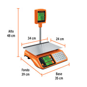 Báscula electrónica multifunciones con torreta 40 kg, TRUPER