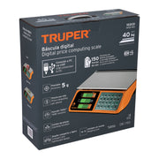 Báscula electrónica multifunciones 40 kg USB, TRUPER
