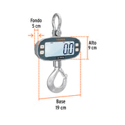 Báscula electrónica colgante, recargable, 500 kg, TRUPER