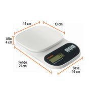 Báscula digital para cocina, plato de ABS, 5 kg, TRUPER