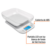 Báscula digital para cocina, con tazón, 5 kg, TRUPER