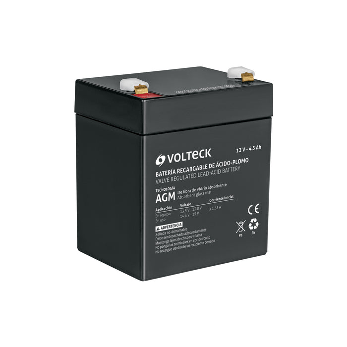 Batería sellada de ácido-plomo 12 Vcc 4.5 Ah, VOLTECK