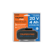 Batería ion litio, 20V, 4 Ah, TRUPER PRO
