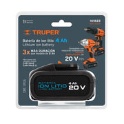 Batería ion litio, 20V, 4 Ah, TRUPER PRO