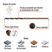 Broca HSS 1/16' Trugold para metal, TRUPER EXPERT