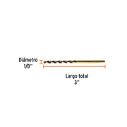 Broca HSS 1/8' Trugold para metal, TRUPER EXPERT