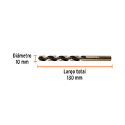 Broca HSS 10.0 mm Trugold para metal, TRUPER EXPERT