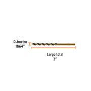 Broca HSS 11/64' Trugold para metal, TRUPER EXPERT