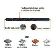 Broca HSS 13/32' Trublack para metal, TRUPER