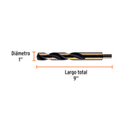 Broca HSS 1' Trugold para metal, TRUPER EXPERT