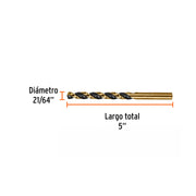 Broca HSS 21/64' Trugold para metal, TRUPER EXPERT