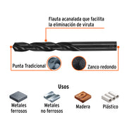 Broca HSS 3/4' Trublack para metal, TRUPER