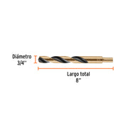 Broca HSS 3/4' Trugold para metal, TRUPER EXPERT